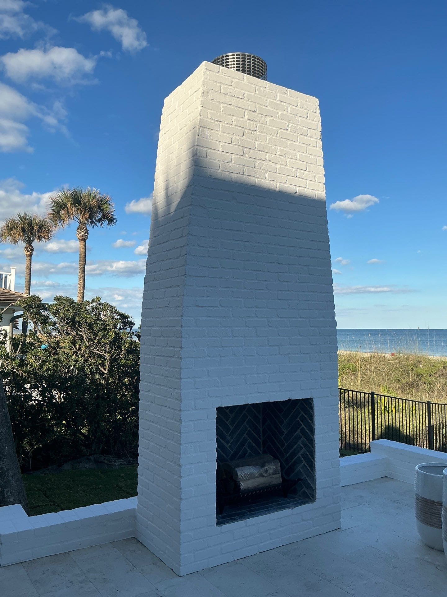 exterior wall\fireplace painting - after