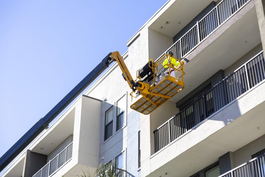 River House Commercial Painting Project where when are using safety gear