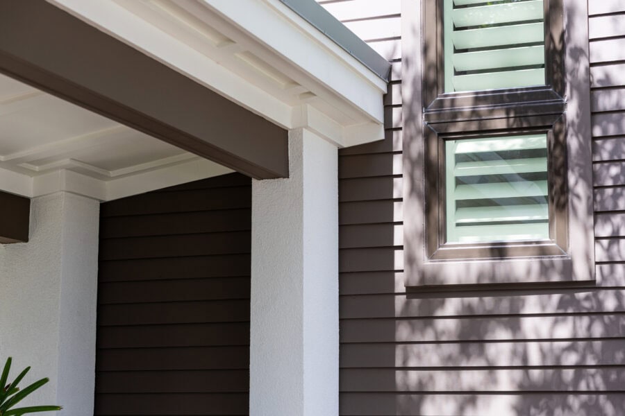Exterior trim and siding joints on a Jacksonville home where caulking keeps out moisture