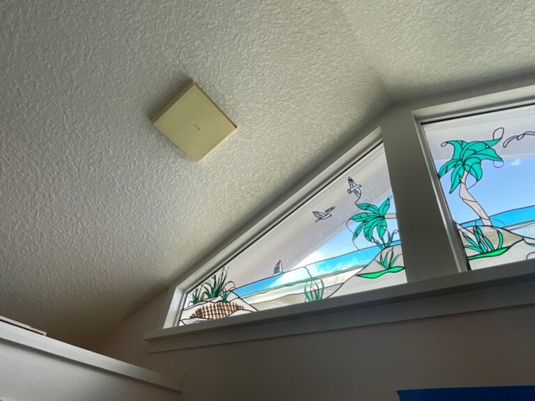 before image of bathroom wall