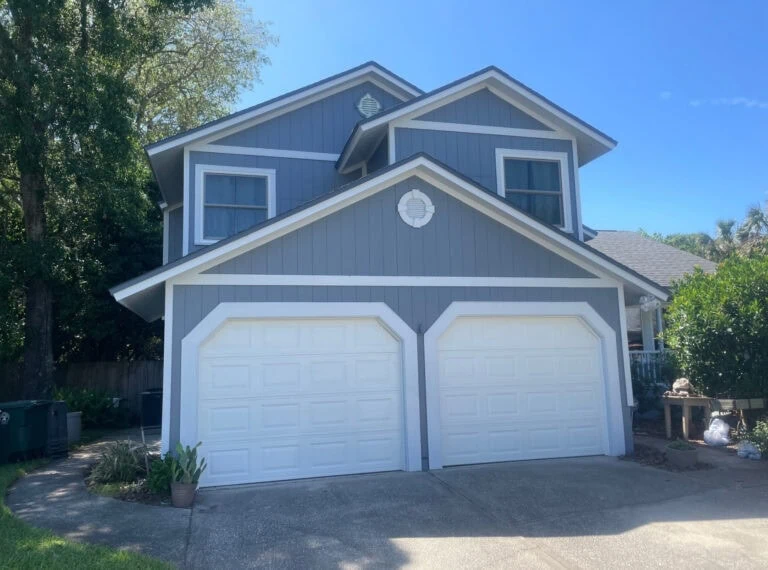 front of house after wood repair and exterior painting