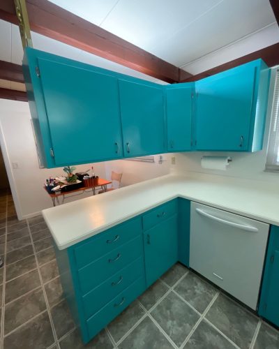 after image of painted cabinets
