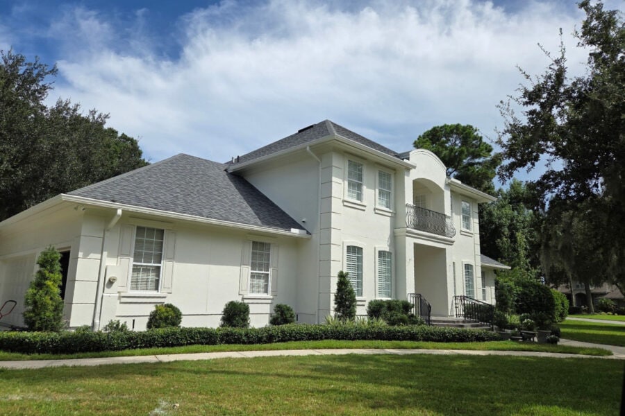 Home with white exterior