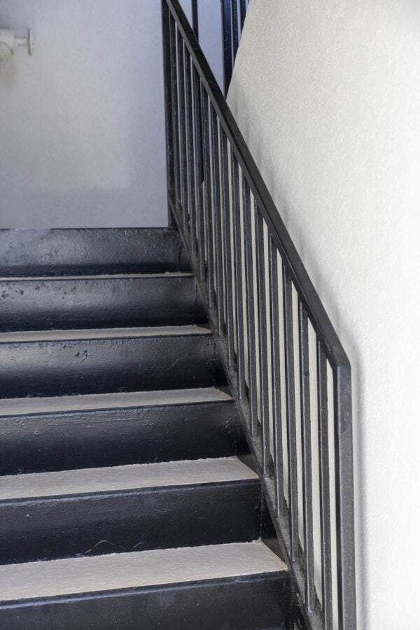 A photo of the repaired steel stairs.